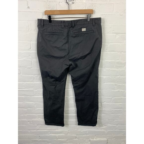 AG Adriano Goldschmied Men's Standard Issu Khaki Pant Straight Leg Black Size 36 - Picture 2 of 5